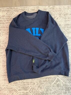 Daily Drills Women's Navy Sweatshirt with Bright Blue Graphic